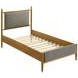 Mason Light Brown Twin Upholstered Platform Bed