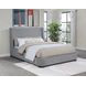 Rennes Gray Queen Upholstered Platform Bed