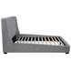 Rennes Gray Queen Upholstered Platform Bed