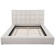 Dreux Cream King Upholstered Platform Bed with Hidden Storage and LED Light