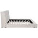 Dreux Cream King Upholstered Platform Bed with Hidden Storage and LED Light