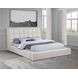 Dreux Cream California King Upholstered Platform Bed with Hidden Storage and LED Light
