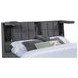 Dreux Gray King Upholstered Platform Bed with Hidden Storage and LED Light