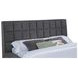 Dreux Gray California King Upholstered Platform Bed with Hidden Storage and LED Light