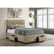 Wheatland Light Brown Full Upholstered Platform Bed with Storage