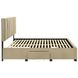 Wheatland Light Brown Full Upholstered Platform Bed with Storage