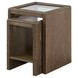 Elements Cocoa Glass Top Occasional Table Set
