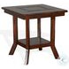 Desert Sage Dark Brown Rectangular End Table
