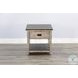 Hillside Hearth Gray Square End Table with Drawer