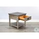 Hillside Hearth Gray Square End Table with Drawer
