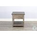 Hillside Hearth Gray Square End Table with Drawer
