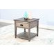 Hillside Hearth Gray Square End Table with Drawer