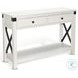 Sagewyn White Marble 44" Rectangular Sofa Table