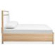 Merrifield Sandstone Beige and White King Upholstered Panel Bed
