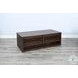 Willow Nest Dark Brown 54" Rectangular Coffee Table with Sliding Doors and Casters