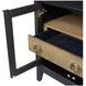 Aurora Peppercorn Glass Door Nightstand