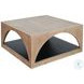 Sculpted Space Natural Square Coffee Table