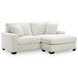 Ammon Ivory 85" Sofa Chaise