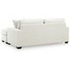 Ammon Ivory 85" Sofa Chaise