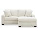 Ammon Ivory 85" Sofa Chaise