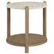 Elements Toffee Stone Top End Table