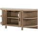 Elements Toffee Curved 2 Door Console Table with Marble Top