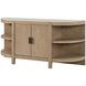 Elements Toffee Curved 2 Door Console Table with Marble Top