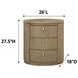 Elements Toffee Oval Nightstand