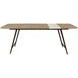 Elements Toffee Asymmetrical Stone Slab Dining Room Set