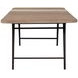 Elements Toffee Asymmetrical Stone Slab Dining Room Set