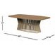 Elements Toffee Rope Pedestal Extendable Dining Table