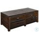 Golden Hearth Dark Brown Homestead 50" Rectangular Coffee Table