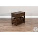 Cozy Luxe Dark Brown 1 Drawer Rectangular Chair Side Table