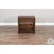 Cozy Luxe Dark Brown 1 Drawer Rectangular Chair Side Table