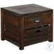 Havenstead Dark Brown Rectangular End Table with Drawer
