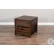 Havenstead Dark Brown Rectangular End Table with Drawer
