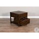 Havenstead Dark Brown Rectangular End Table with Drawer