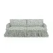 Gertrude Gray and White 90" Sofa