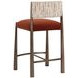 Baymont Meg Rust and Terri Nutmeg Upholstered Counter Height Stool