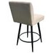 Metal Base Barstools Champagne Performance Fabric Swivel Bar Stool
