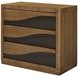 Blue Mallee Brown and Black 3 Drawer Bachelors Chest