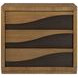 Blue Mallee Brown and Black 3 Drawer Bachelors Chest