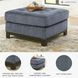 Maxon Place Navy Oversized Accent Ottoman