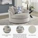 Maxon Place Stone Oversized Swivel Accent Chair