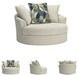 Maxon Place Stone Oversized Swivel Accent Chair