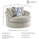Maxon Place Stone Oversized Swivel Accent Chair
