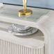 Miramar Oyster 4 Door Glass Top Credenza