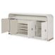 Miramar Oyster 4 Door Glass Top Credenza