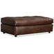 Nest Brown Leather Rectangular Ottoman