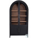 Fynn Matte Black And Light Natural Display Cabinet